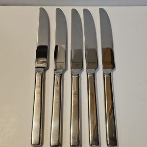 READ & BARTON PERSPECTIVE  DINNER KNIVES STAINLESS 18/10 FLATWAR SET OF 5